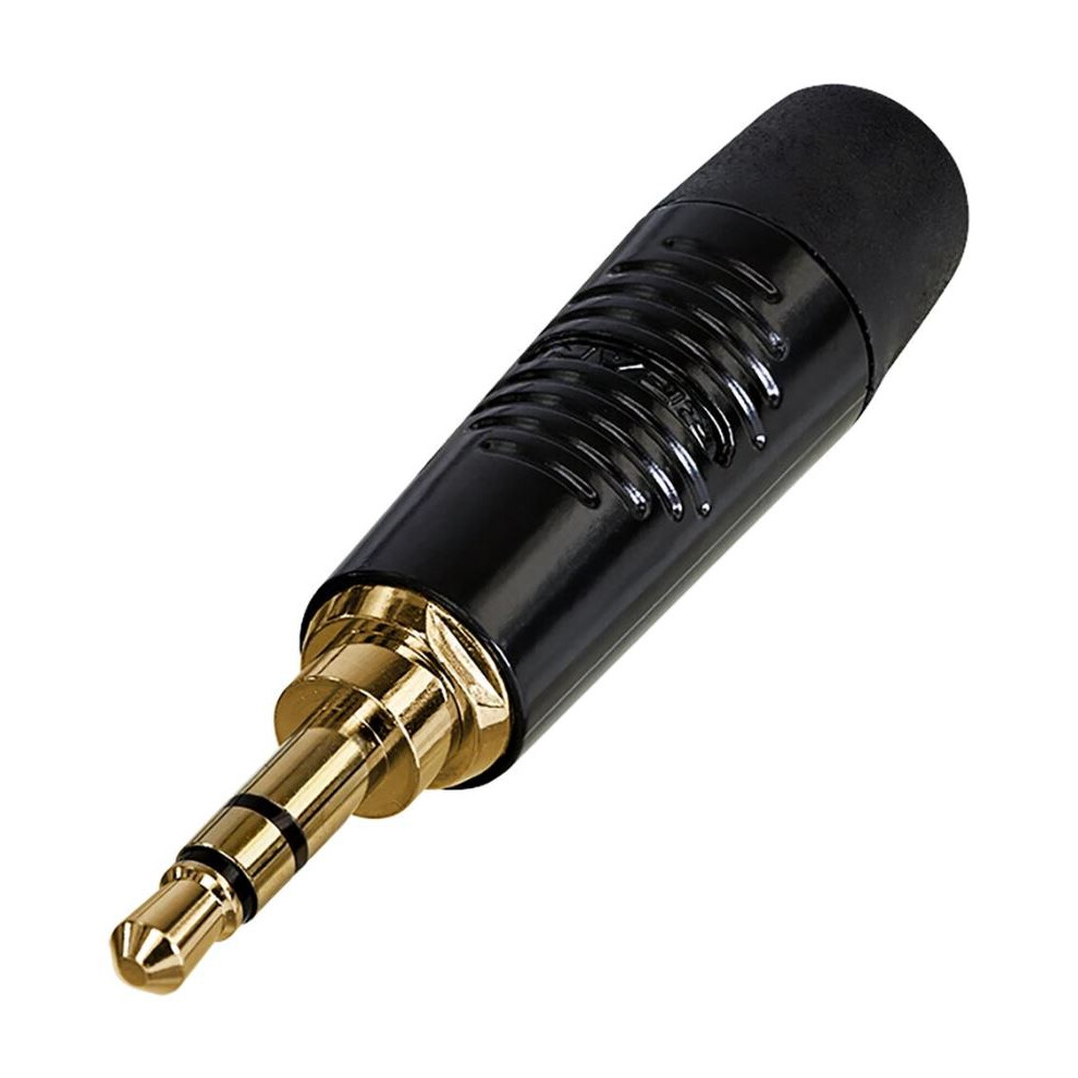 Rean - 3.5Mm Stereo Jack Plug, Contacts, Gold/Black 3561104152370
