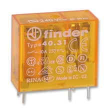 FINDER - Relay, PCB 10A SPCO 240V ac