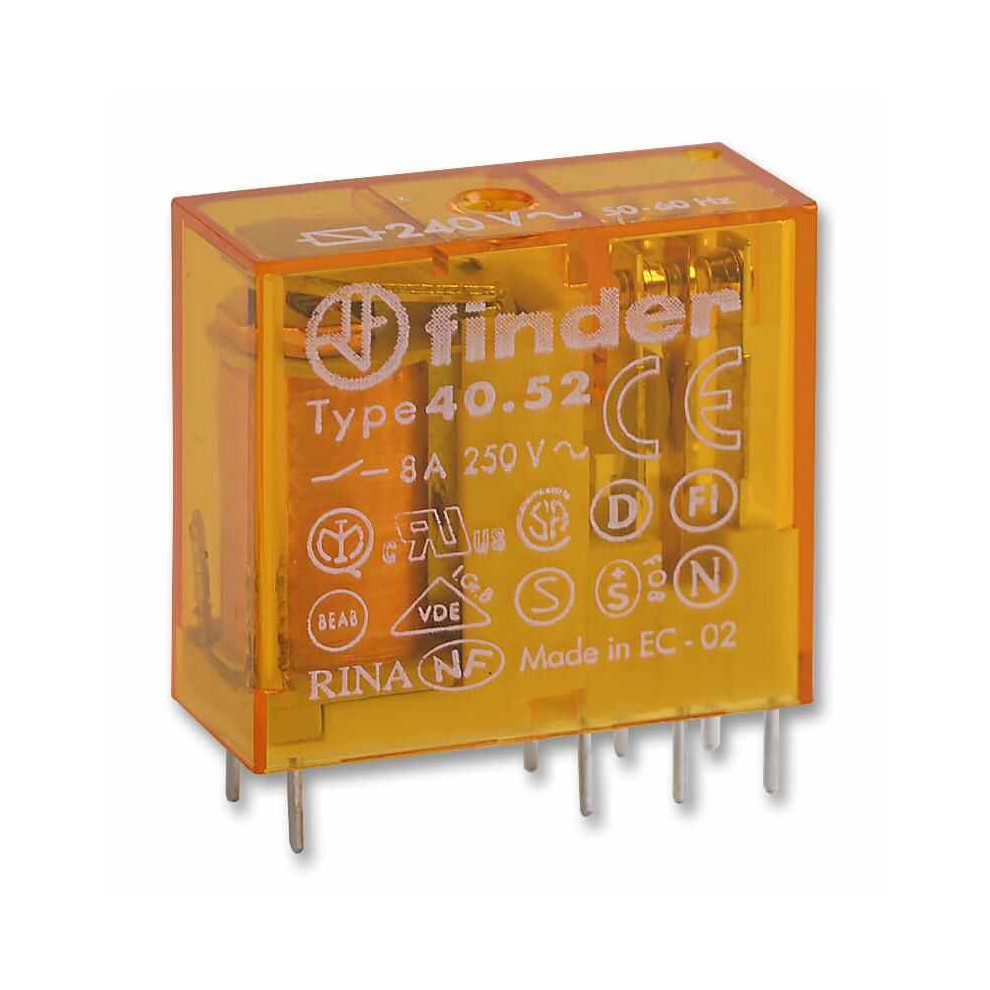 Finder - Relay, Pcb 8A Dpco 240V Ac 3341864102620