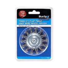 Blue Spot Tools - 75mm (3") Flat Twist Knot Wire Wheel Brush