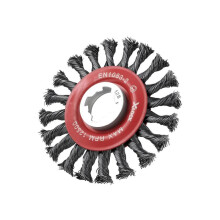 Faithfull - X-LOCK Conical Wire Brush 115mm M14x2, 0.50mm Steel Wire