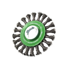 Faithfull - X-LOCK Conical Wire Brush 115mm M14x2, 0.50mm Stainless Steel Wire