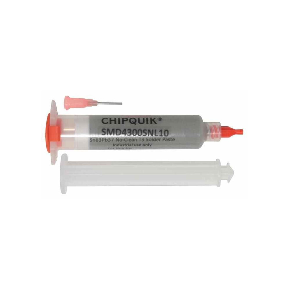 Chip Quik Solder Paste No Clean Lead-Free In 10Cc Syringe 35G Water Washable T3 3341854132392