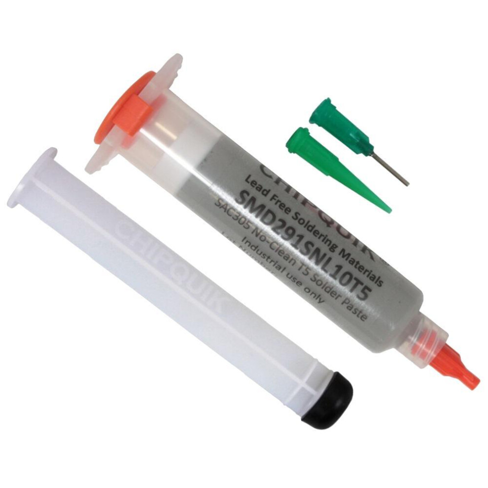 Chip Quik No-Clean Lead-Free Solder Paste Syringe With Plunger & Tip 3341854182236