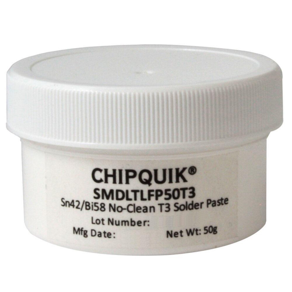 Chip Quik No-Clean Lead-Free Low Temperature Solder Paste Jar, 50G 3341854182274