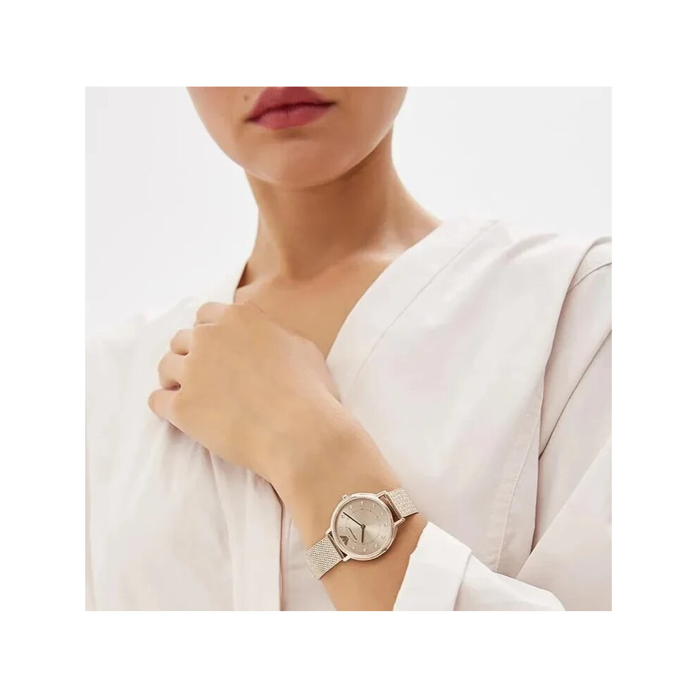 EMPORIO ARMANI AR11129 WOMEN'S WATCH GOLD BAND GOLD DIAL GOLD CASE