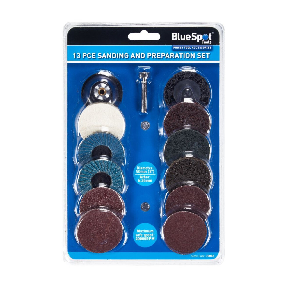 Spot Spot Tools - 12 Pce Sanding And Preparation Set Blue