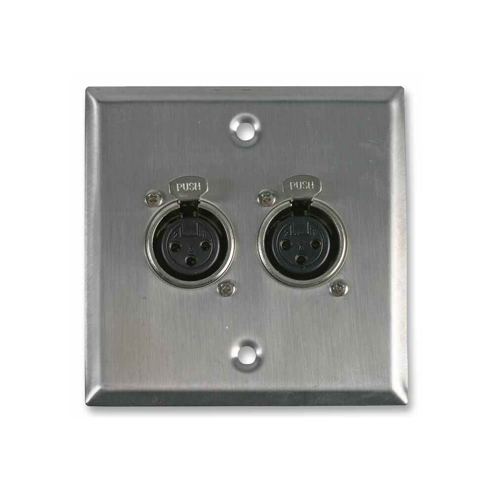 Pro Signal - Av Wall Plate With 2 X 3 Pin Female Xlr Socket 5051259048515