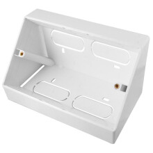 CLEVER LITTLE BOX - Conec2 2-Gang Angled Surface Mount Bench Pattress Box White