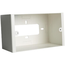 AVPLATES - 75mm 2 Gang Metal Surface Box, White