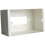 AVPLATES - 75mm 2 Gang Metal Surface Box, White 1