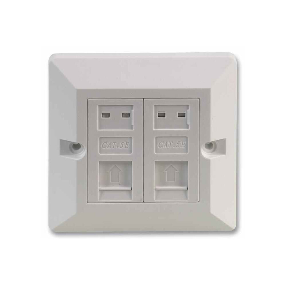 Pro Signal - 2-Port Cat5e Rj45 Socket Faceplate 3341824162985