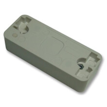 MK - 1 Gang Architrave Surface Back Box, 16mm White