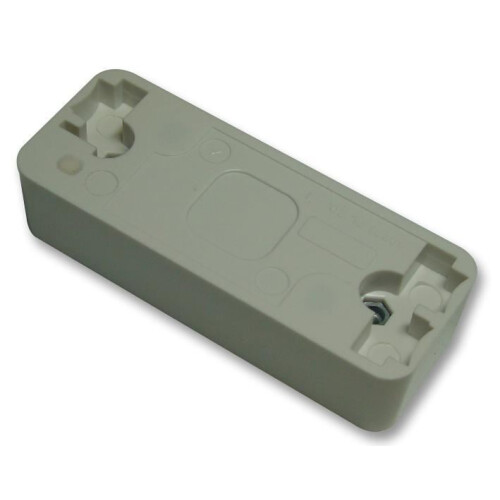 MK - 1 Gang Architrave Surface Back Box, 16mm White