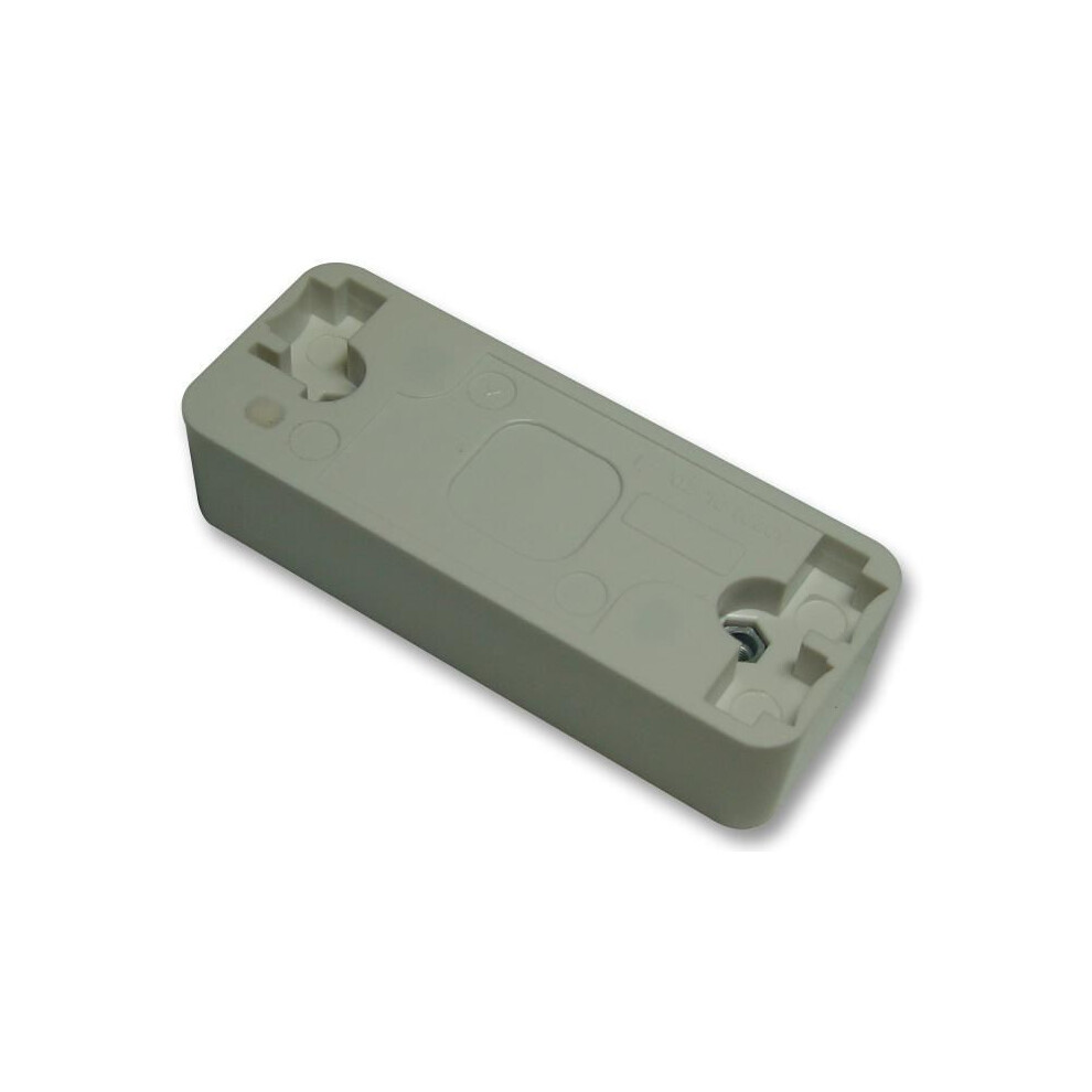 Mk - 1 Gang Architrave Surface Back Box, 16Mm White 5017490223784
