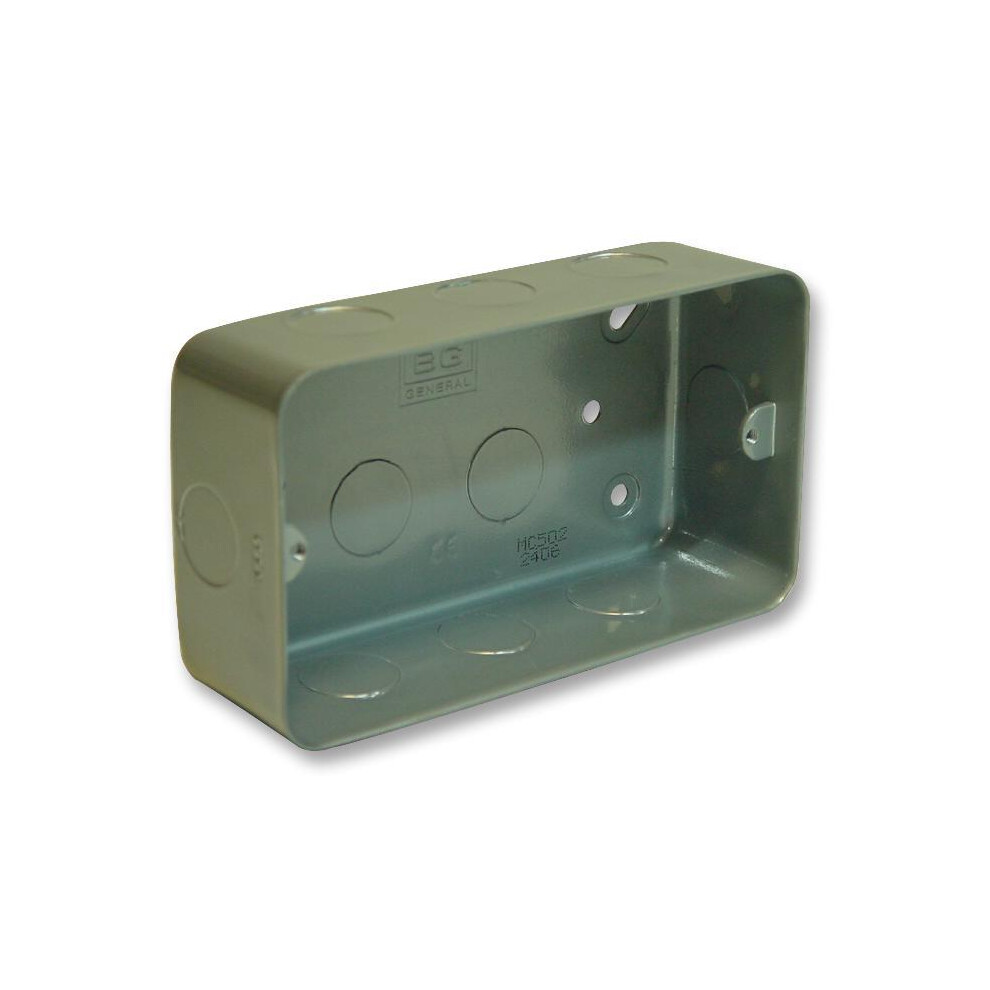 British General - 2-Gang Metalclad Surface Mounting Box 5021166050208