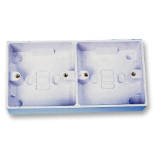 PRO ELEC - 2 Gang White Pattress Box, 32mm