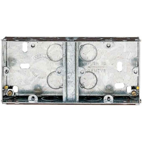 APPLEBY - 35mm 2 Gang Metal Back Box