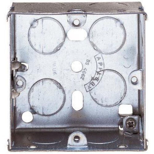 BY - 1-Gang Metal Installation Box, 35mm (D)