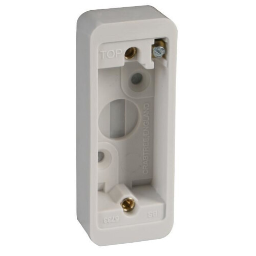 CRABTREE - 1 Gang Architrave Back Box, White