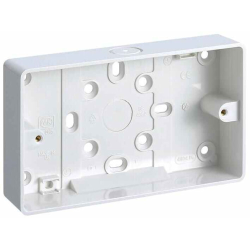 MK 2 GANG 32MM PVC BOX, K2183WHI