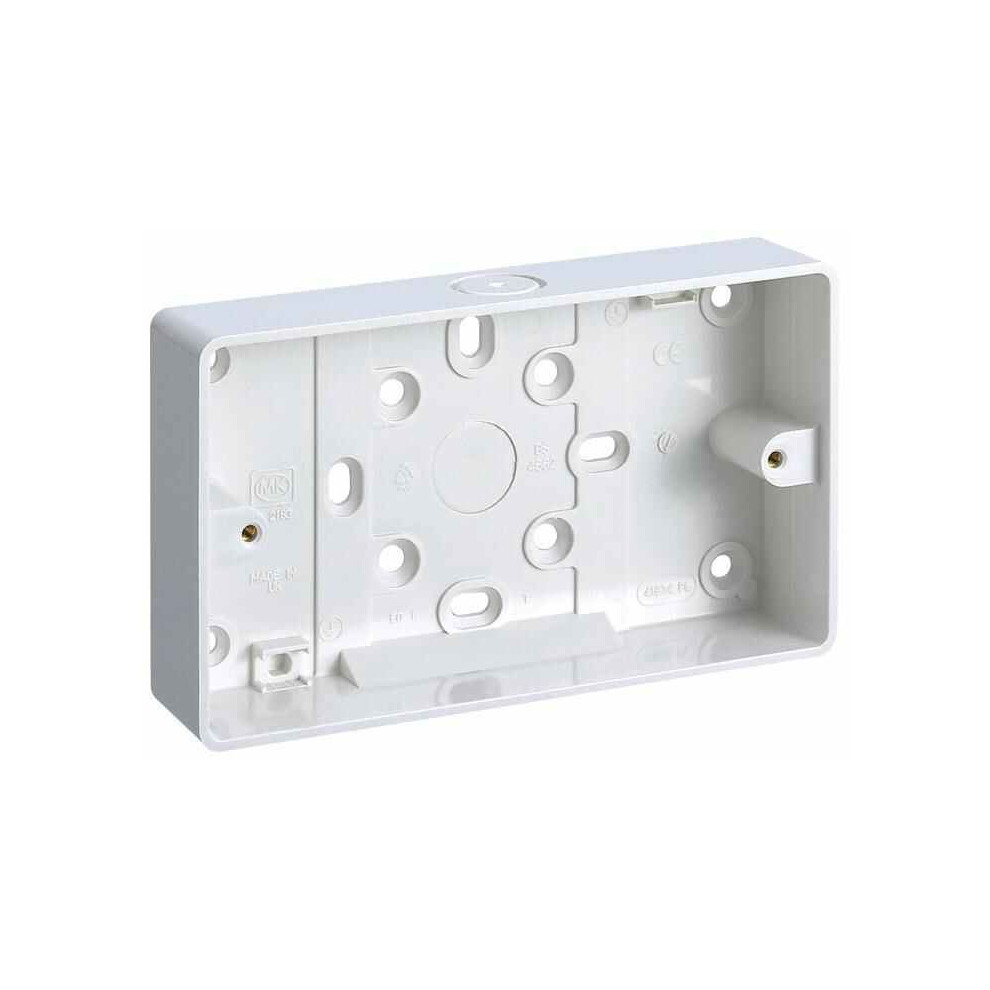 MK 2 GANG 32MM PVC BOX, K2183WHI