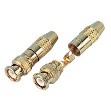 PRO SIGNAL - 75 ohm BNC Plug for RG59 with Gold Plated Contacts, 6mm Cable Diameter