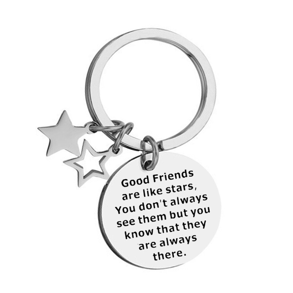 (ML120) Vibrant Rainbow Stainless Steel Keychain Friendship Keepsake Gift For Graduation And Parties