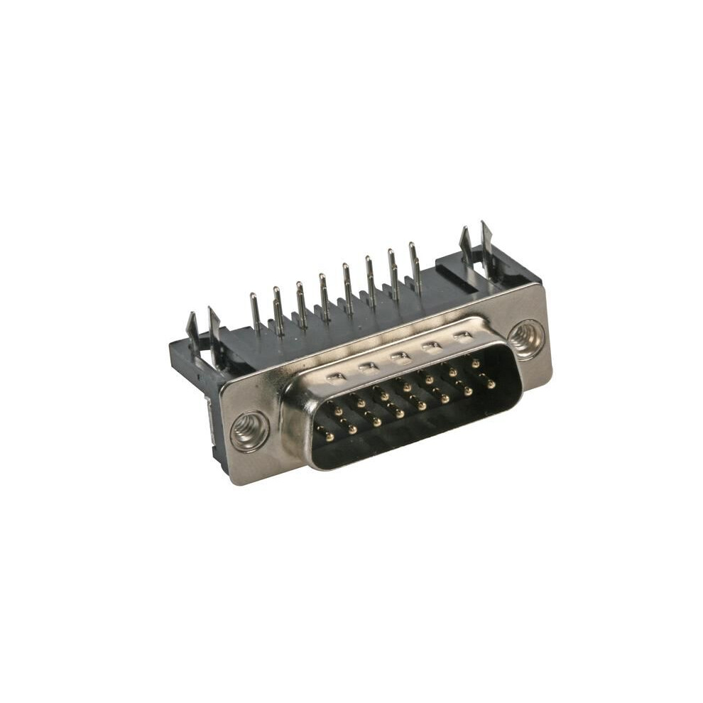 Multicomp Pro - 15 Pin D-Sub Right Angle Pcb Plug With Boardlock 3561044192764