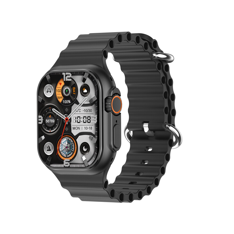 ( Silicone) Smart Watch Heart Rate Blood Pressure Bluetooth Fitness Tracker For Android Ios Black 4069184454388