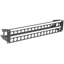 PENN ELCOM - 19" Rack Panel Punched for 32 D Series Connectors - 2U