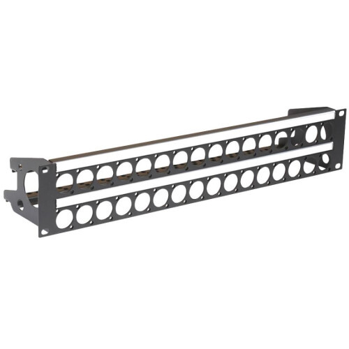 PENN ELCOM - 19" Rack Panel Punched for 32 D Series Connectors - 2U