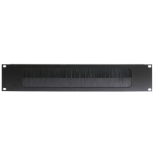 PENN ELCOM - 19" 2U Rack Panel with Brush Lined Cable Access Slot
