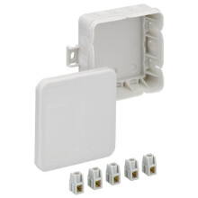 SPELSBERG - Grey IP20 Polypropylene 12 Entry Junction Box Enclosure with Terminal Blocks - 85x85x37mm
