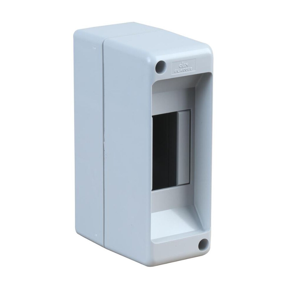 Olan - Ip20 Abs 2 Module Wall Mount Enclosure With Transparent Lid - 130X85x45mm 3561154172670