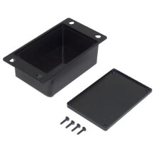 CAMDENBOSS - Black ABS Flanged Potting Box and Lid - 42x30x19mm