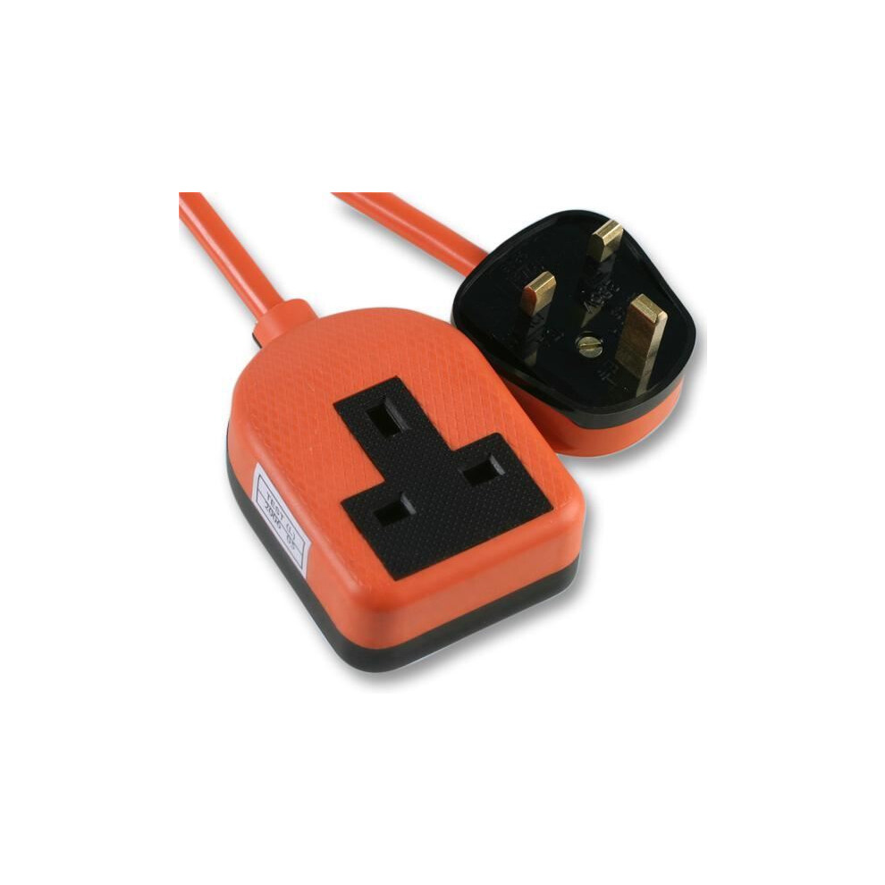 Pro Elec - Rubberised Plastic 1-Gang Extension, Orange, 10M Lead 642610971426