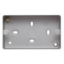 MK - 2-Gang Steel Surface Back Box with Knockouts