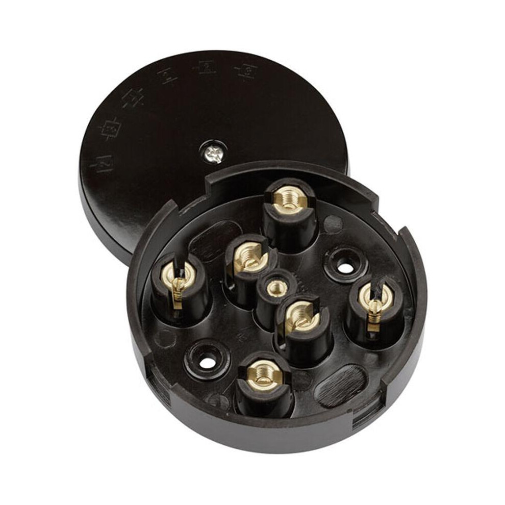 Click - Heavy Duty Junction Box, 20A, 6X Terminals, Brown 5060021990600