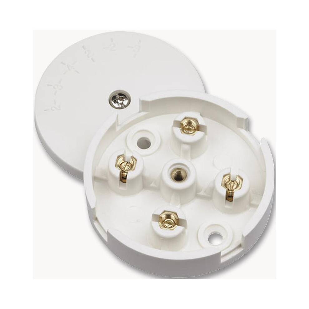 Click - Heavy Duty Junction Box, 5A, 4X Terminals, White 3341844152324