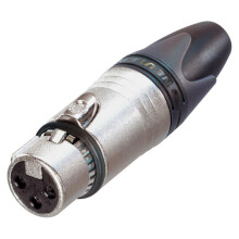 NEUTRIK - XLR Plug, 4 Pole, Black