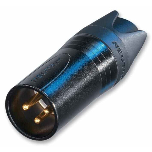 NEUTRIK - XLR Plug, 3 Pole, Black / Gold