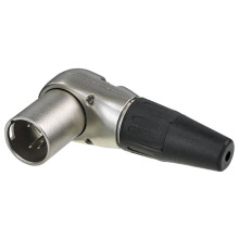 REAN - Right Angle / 90 Degree 5 Pole XLR Plug, Nickel