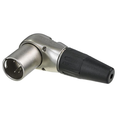 REAN - Right Angle / 90 Degree 5 Pole XLR Plug, Nickel