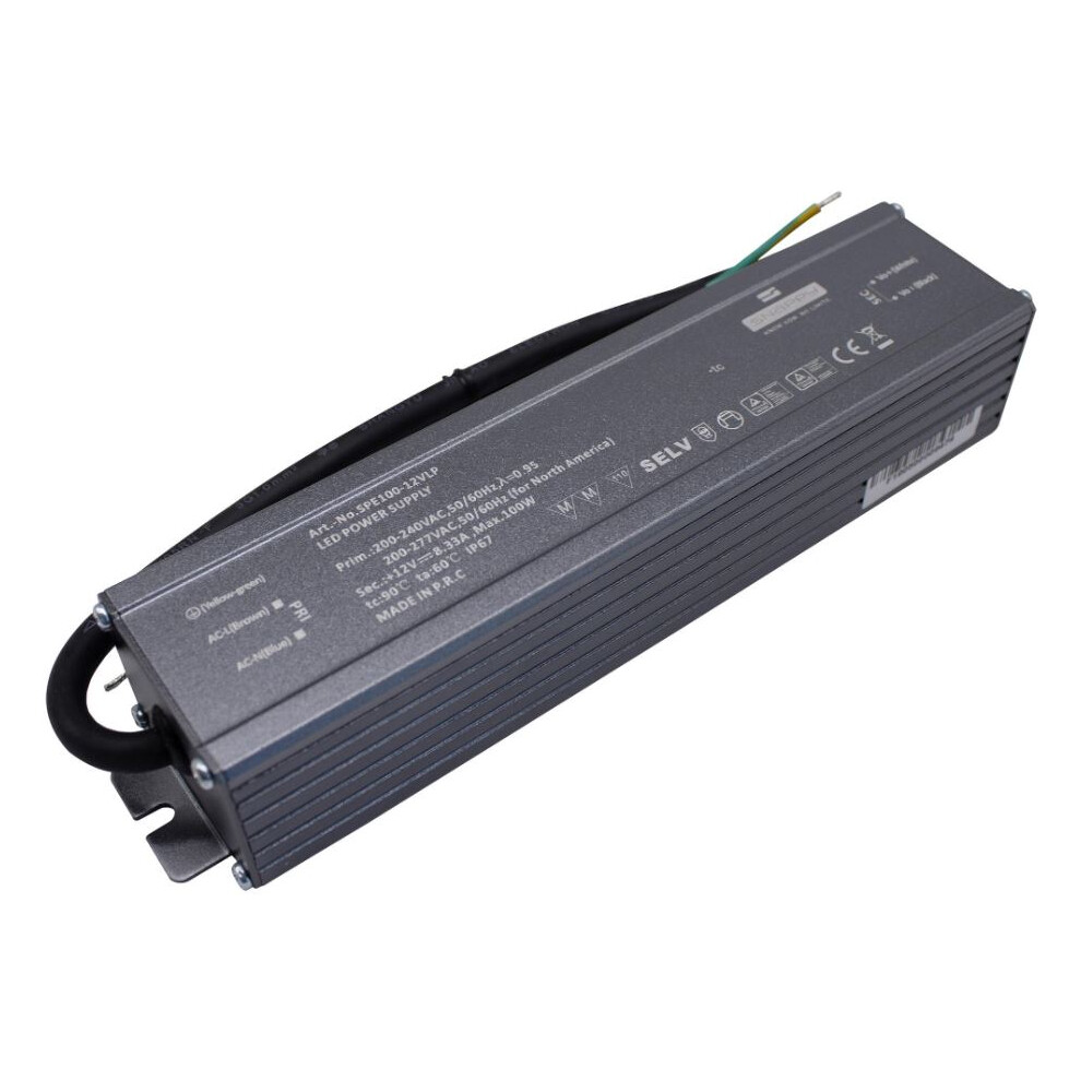 Powerpax - 100W 12Vdc 8.3A Ip67 Waterproof Constant Voltage Led Driver 3561224102286