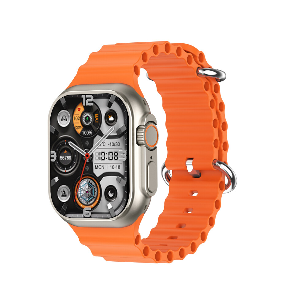 ( Silicone) Smart Watch Heart Rate Blood Pressure Bluetooth Fitness Tracker For Android Ios Orange 4069184454371