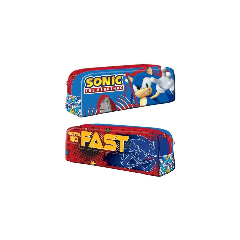 Sonic The Hedgehog Pencil Case Back To School Zipped Stationery Holder