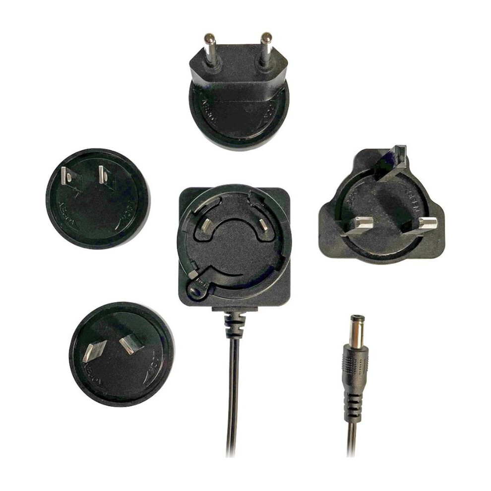 Tiger Power Supplies - 12V, 500Ma, 6W International Interchangeable Plug In Power Supply, 2.1Mm Plug 3561224142954