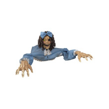 Halloween Animated Creepy Crawling Girl Prop - Multicoloured, 85 x 125 x 41 cm, Realistic Crawling Motion, Video Included