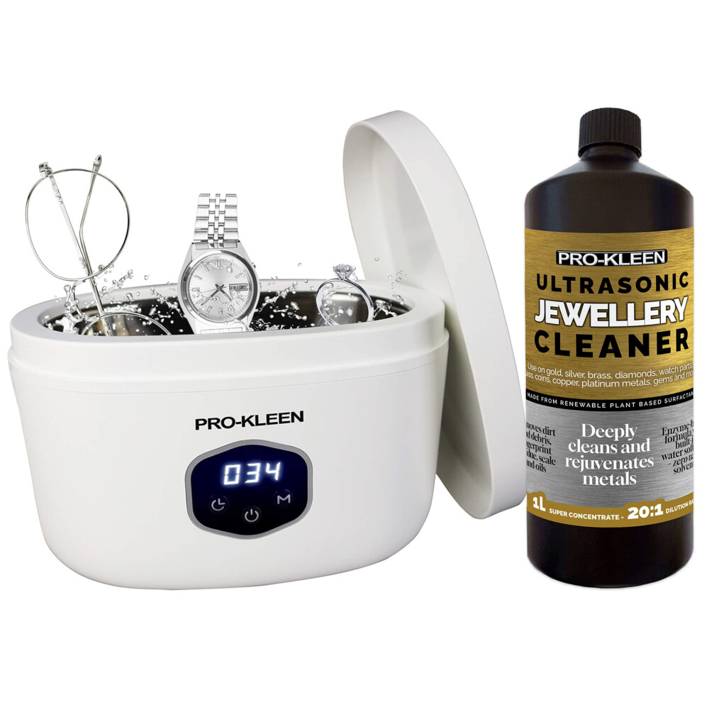 Pro-Kleen Ultrasonic Jewellery Cleaner & Cleaning Solution